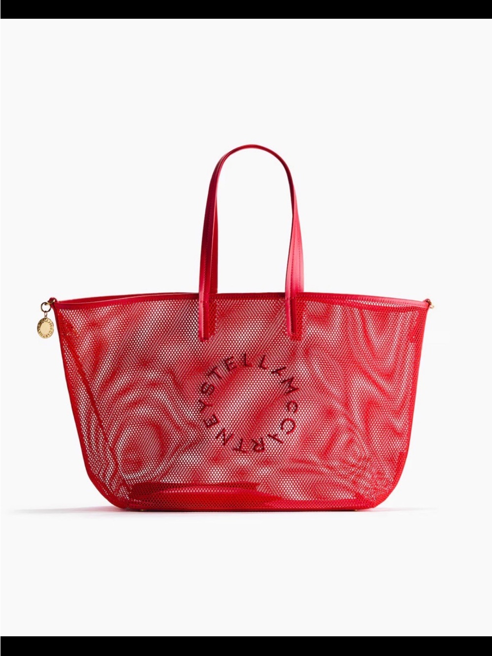 Brand New w/tags HM x Stella McCartney Large Red Mesh Tote Bag/Pouch -Sold Out